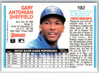 1989 Donruss Gary Sheffield #192