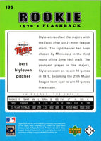 2001 Upper Deck Decade 1970's Bert Blyleven #105