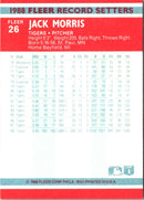 1988 Fleer Award Winners Jack Morris