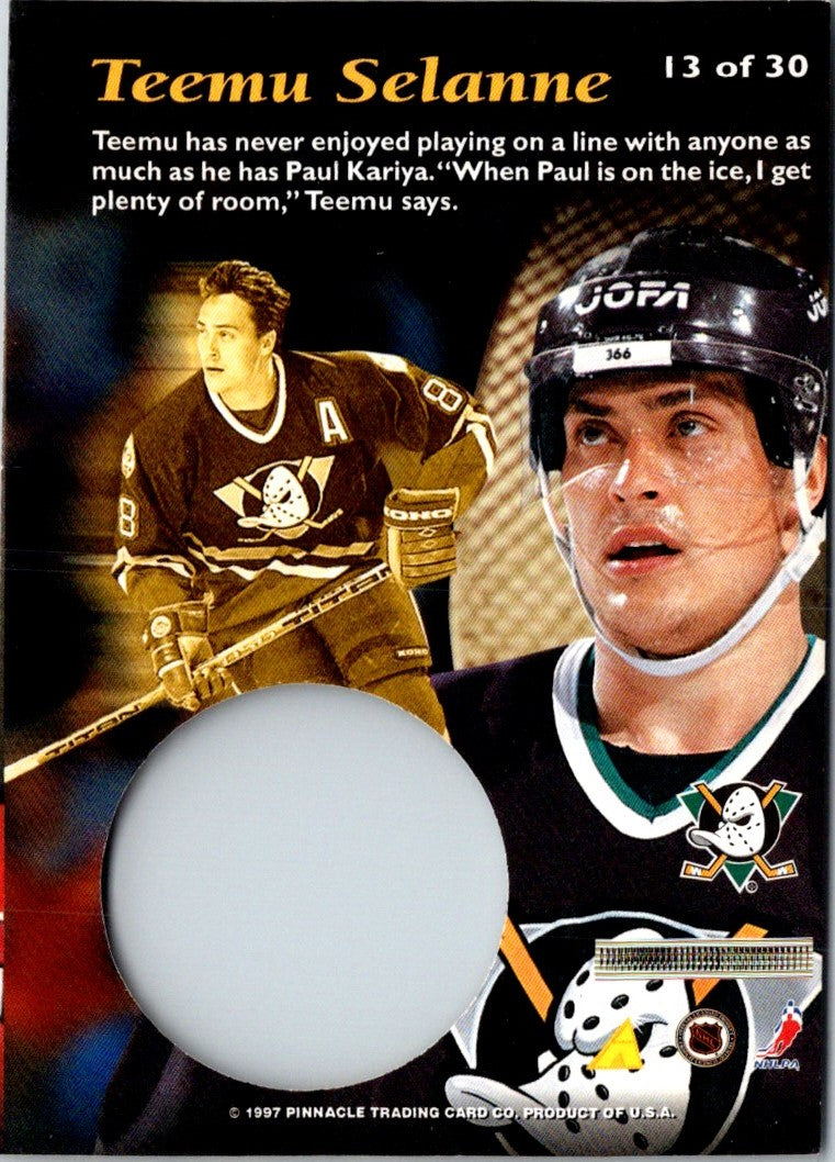 1996 Pinnacle Mint Teemu Selanne