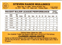 1983 Donruss Rance Mulliniks #432