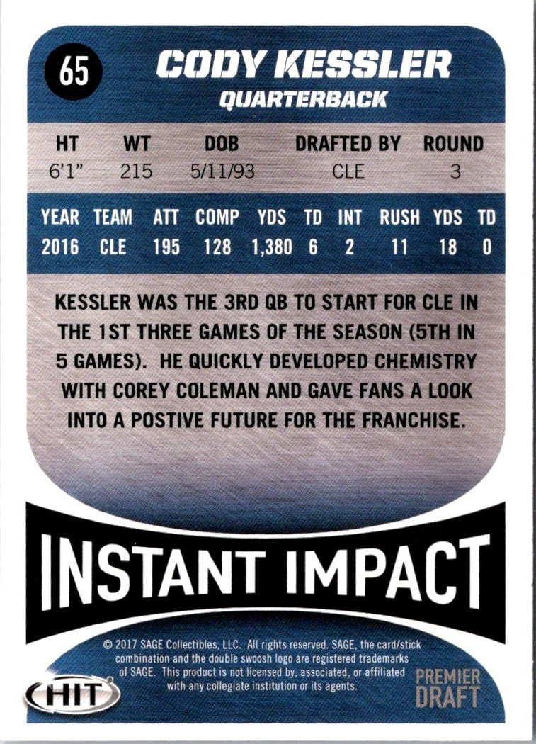 2017 SAGE HIT Cody Kessler