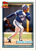 1991 Topps Traded Devon White #125T