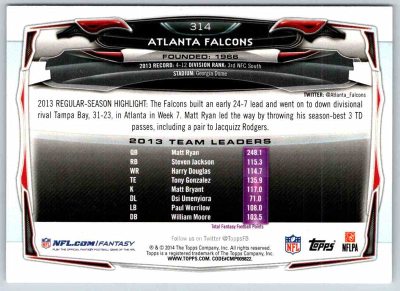 2014 Topps Atlanta Falcons