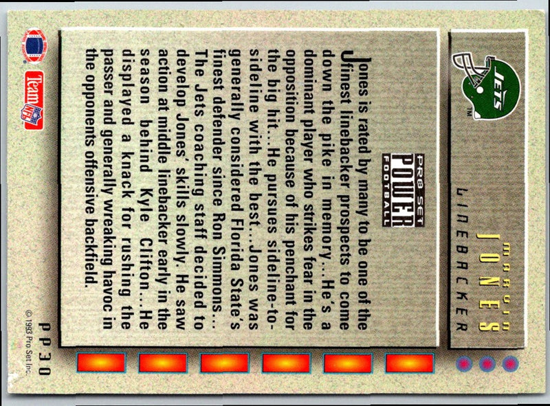 1993 Pro Set Power Update Prospects Gold Marvin Jones