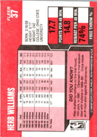 1989 Fleer Herb Williams #37