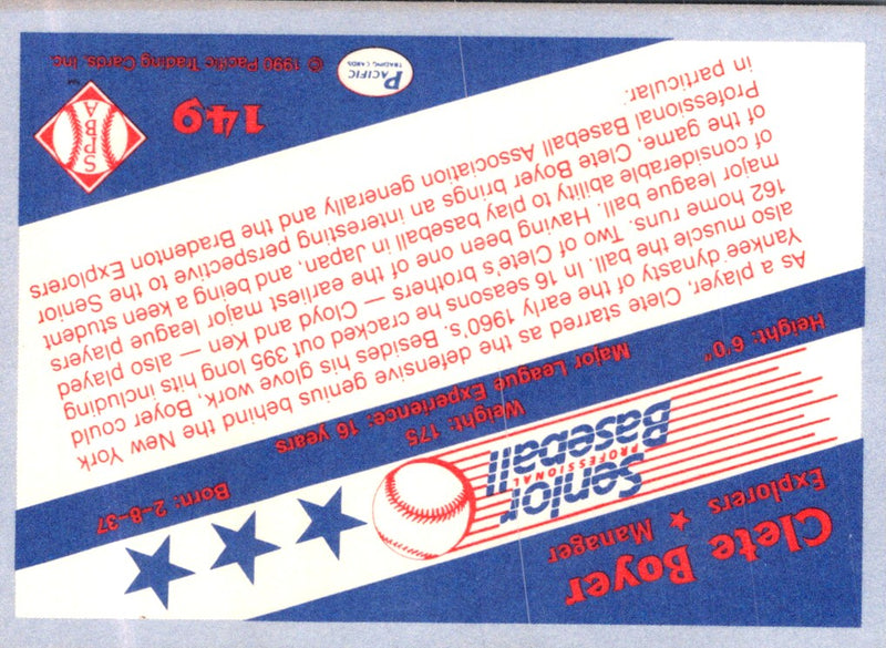 1990 Pacific Senior League Clete Boyer