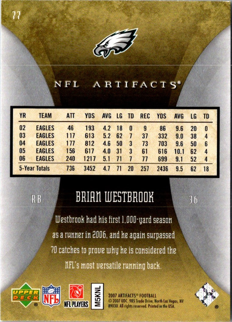 2007 Upper Deck Artifacts Brian Westbrook