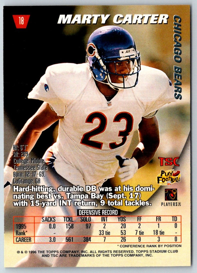 1996 Stadium Club Marty Carter