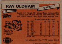 1981 Topps Ray Oldham #224 Rookie EX