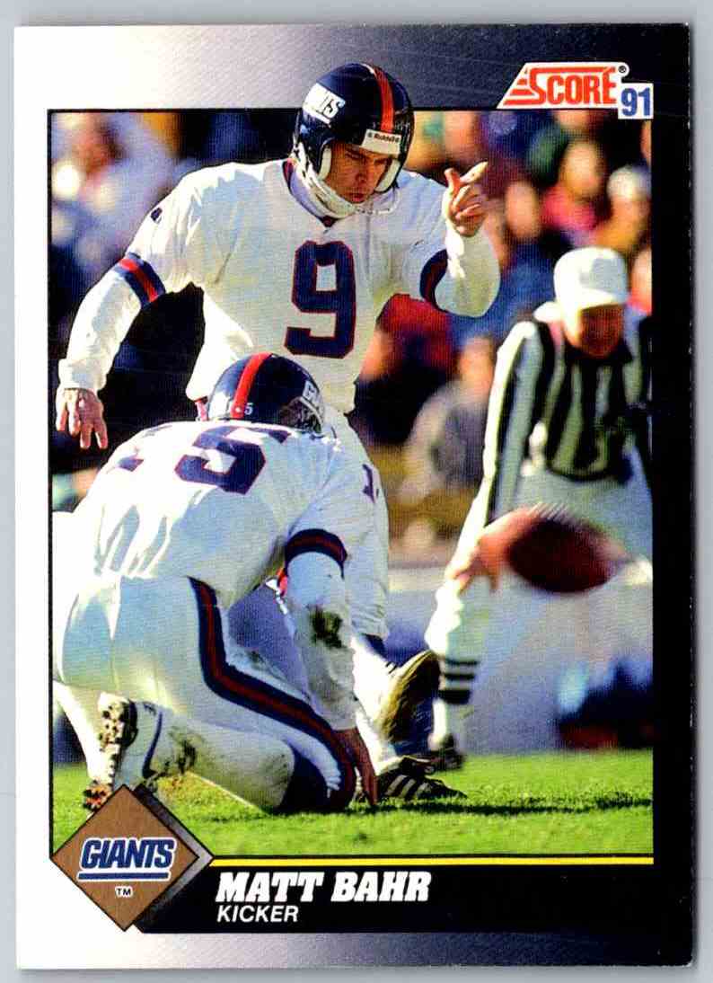 1991 Score Matt Bahr