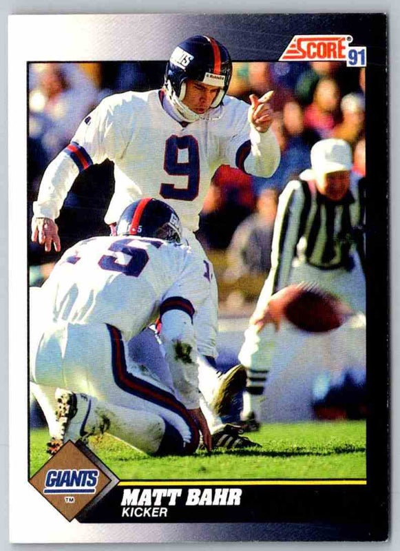 1991 Score Matt Bahr #481