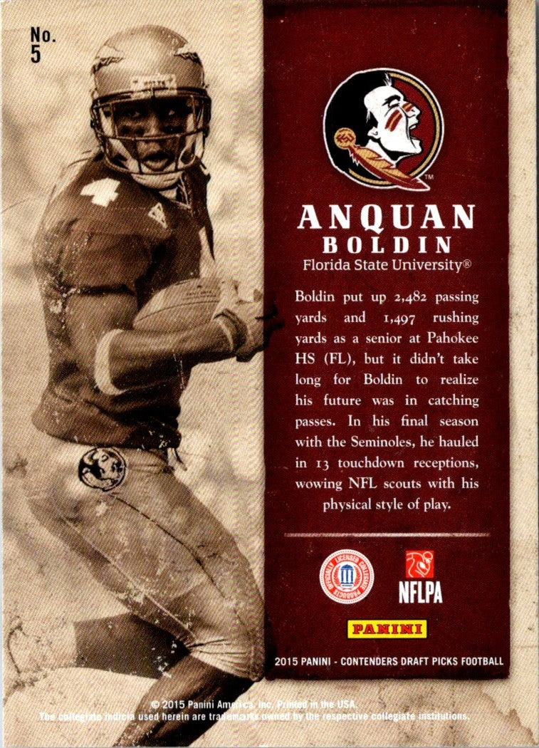 2015 Panini Contenders Draft Picks Old School Colors Anquan Boldin