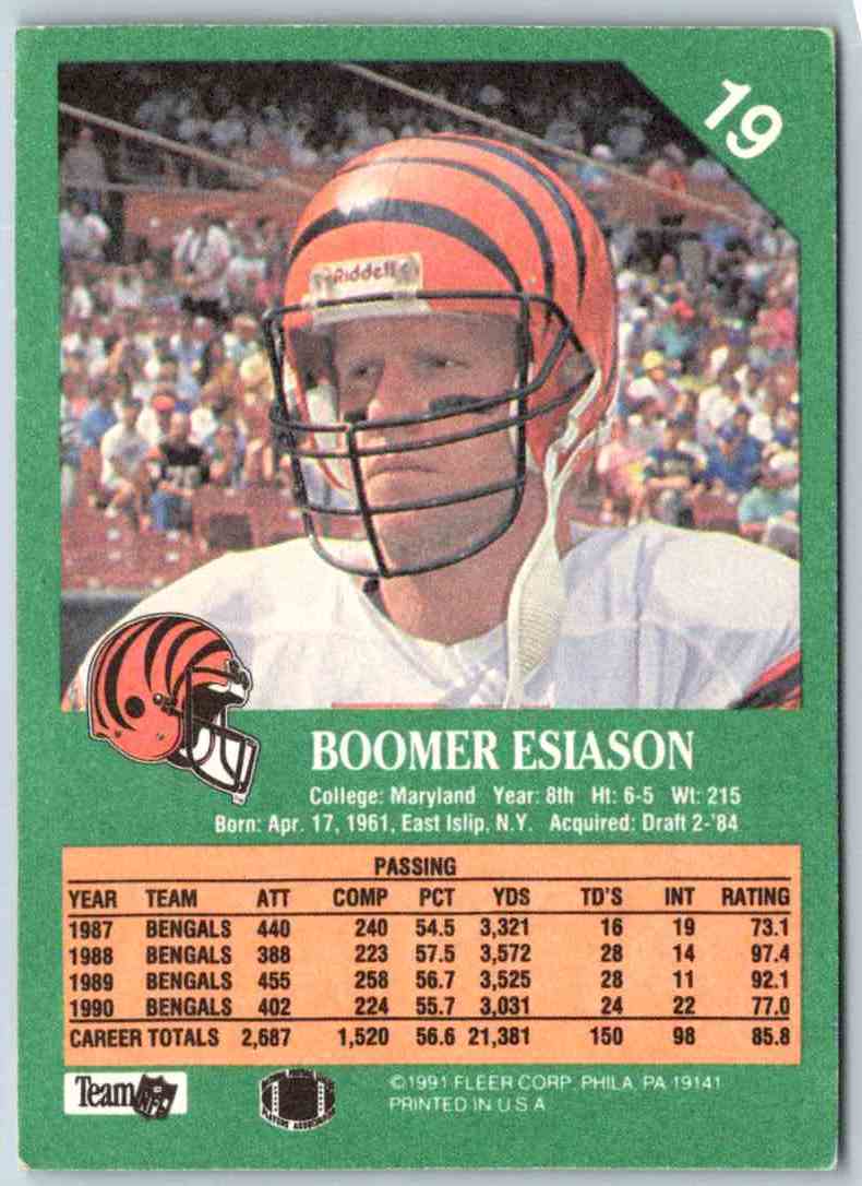 1991 Fleer Ultra Boomer Esiason
