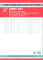 1988 Fleer Record Setters Jimmy Key #22