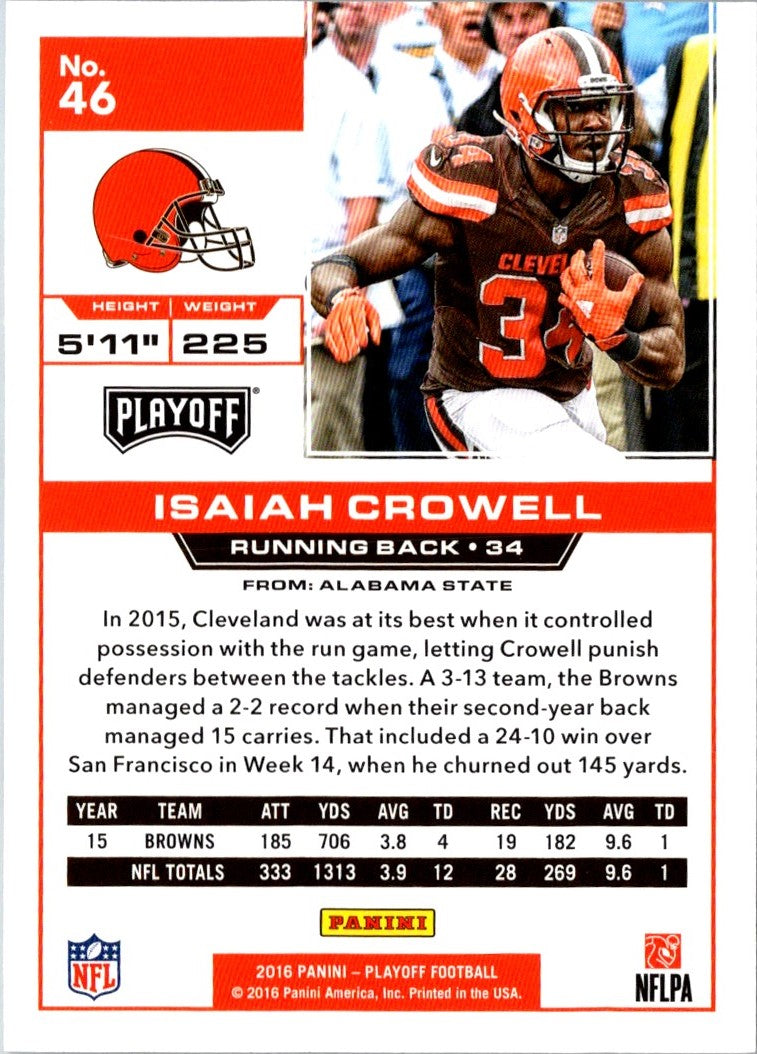 2016 Panini Playoff Isaiah Crowell