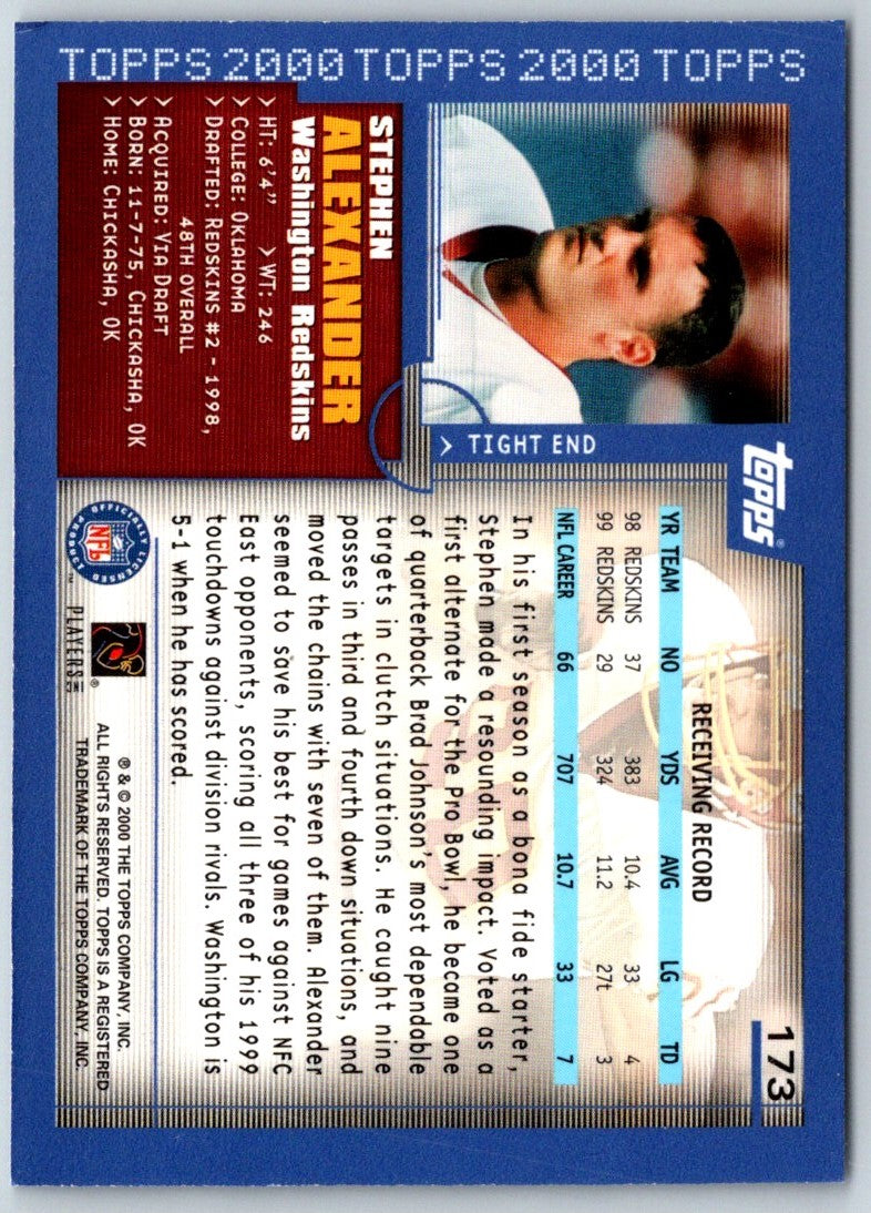 2000 Topps Stephen Alexander