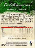 2017 Topps Gallery Kendall Graveman #63