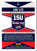 2019 Panini USA Stars & Stripes Base Longevity Luke Leto