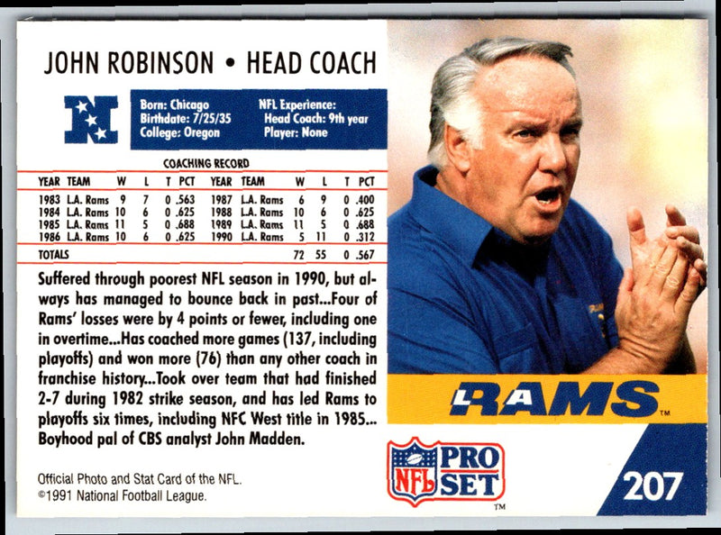 1991 Pro Set John Robinson