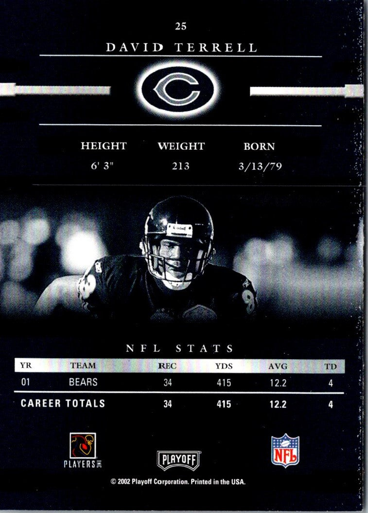 2002 Playoff Prestige David Terrell