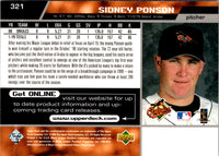 1999 Upper Deck Sidney Ponson #321