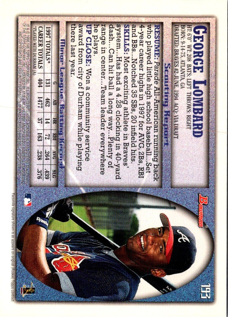 1998 Bowman George Lombard