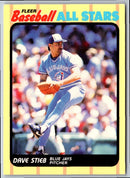 1989 Fleer Baseball All-Stars Dave Stieb