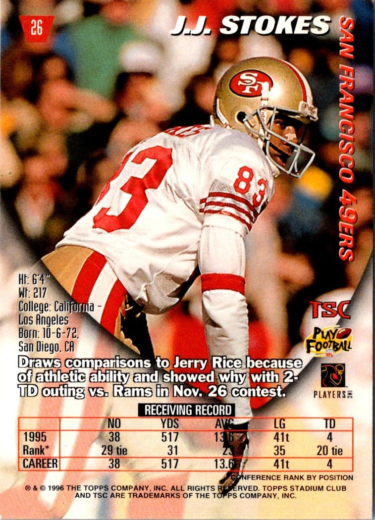 1996 Stadium Club J.J. Stokes