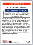 1992 Proset New Orleans Saints