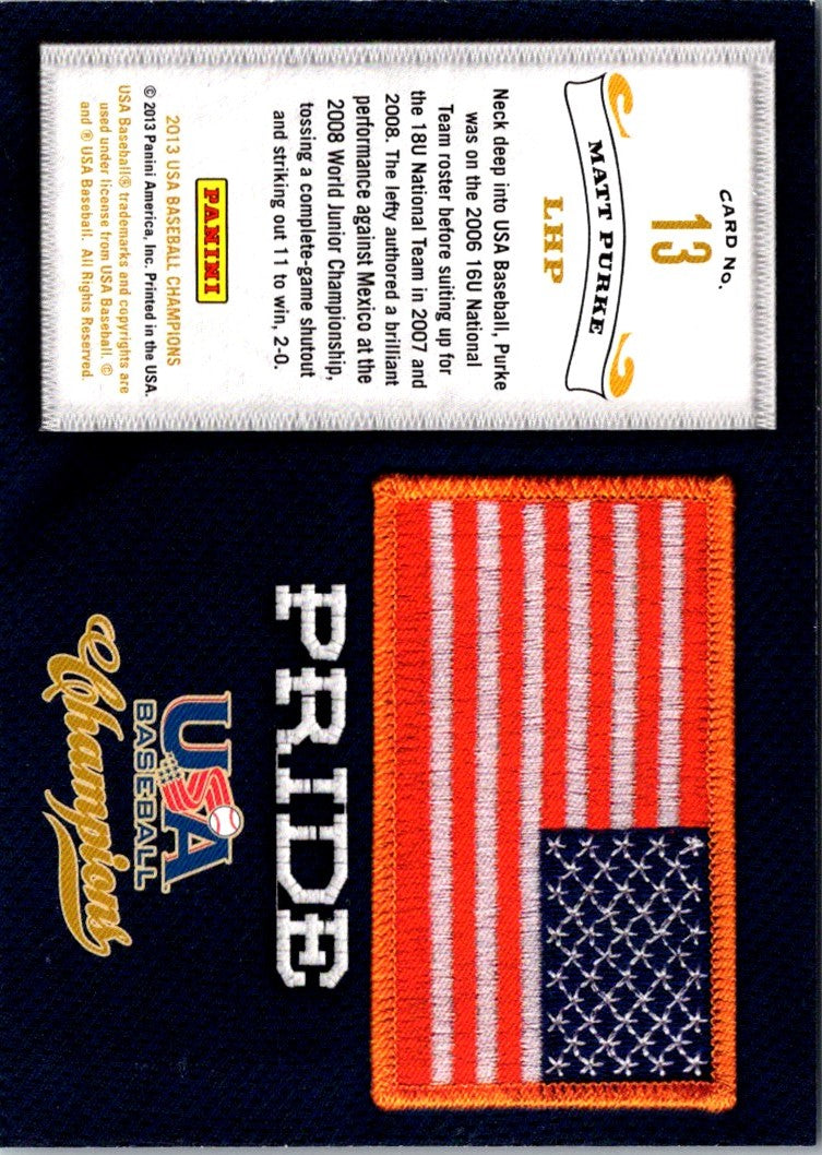 2013 Panini USA Champions Pride Matt Purke