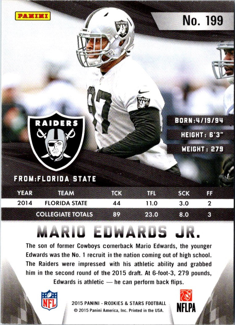 2015 Panini Rookies & Stars Mario Edwards Jr.