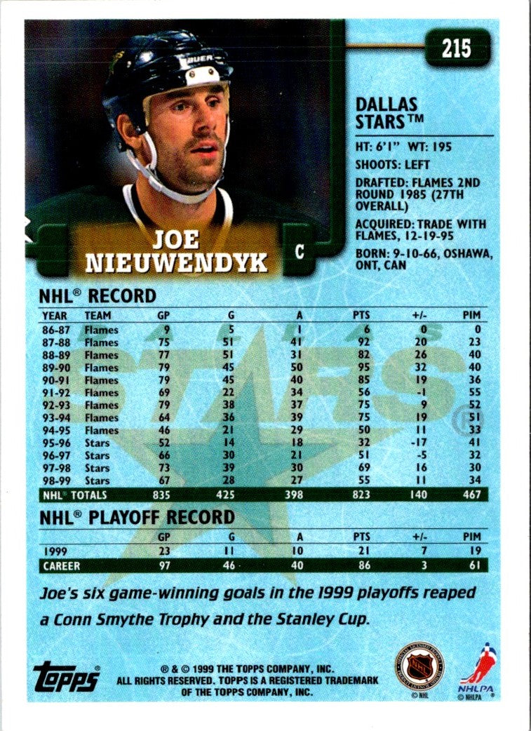 1999 Topps Joe Nieuwendyk