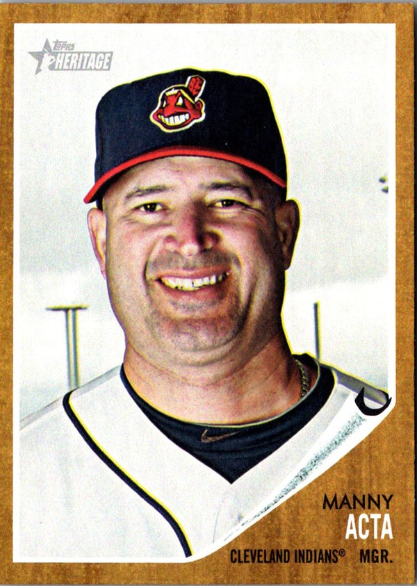 2011 Topps Heritage Manny Acta #242