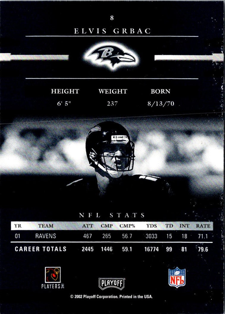 2002 Playoff Prestige Elvis Grbac