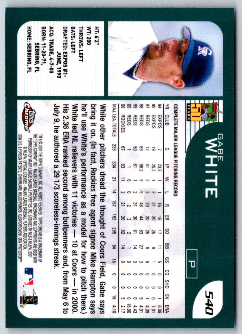 2001 Topps Gabe White