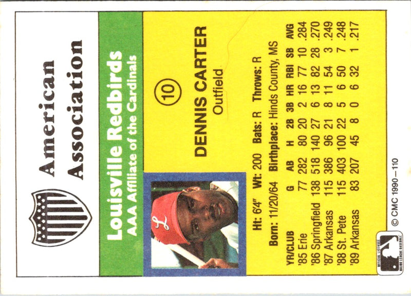1990 CMC Louisville Redbirds Dennis Carter