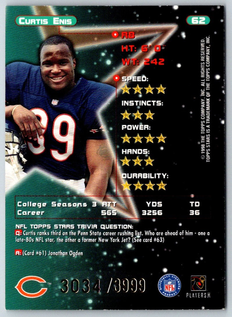 1998 Topps Stars Curtis Enis