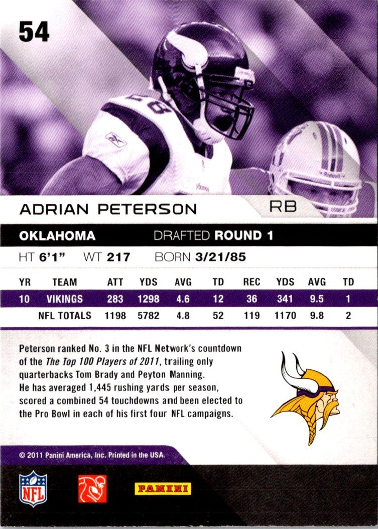 2011 Panini Absolute Memorabilia Adrian Peterson