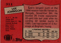 1987 Topps Lee Johnson #311 Rookie NM+