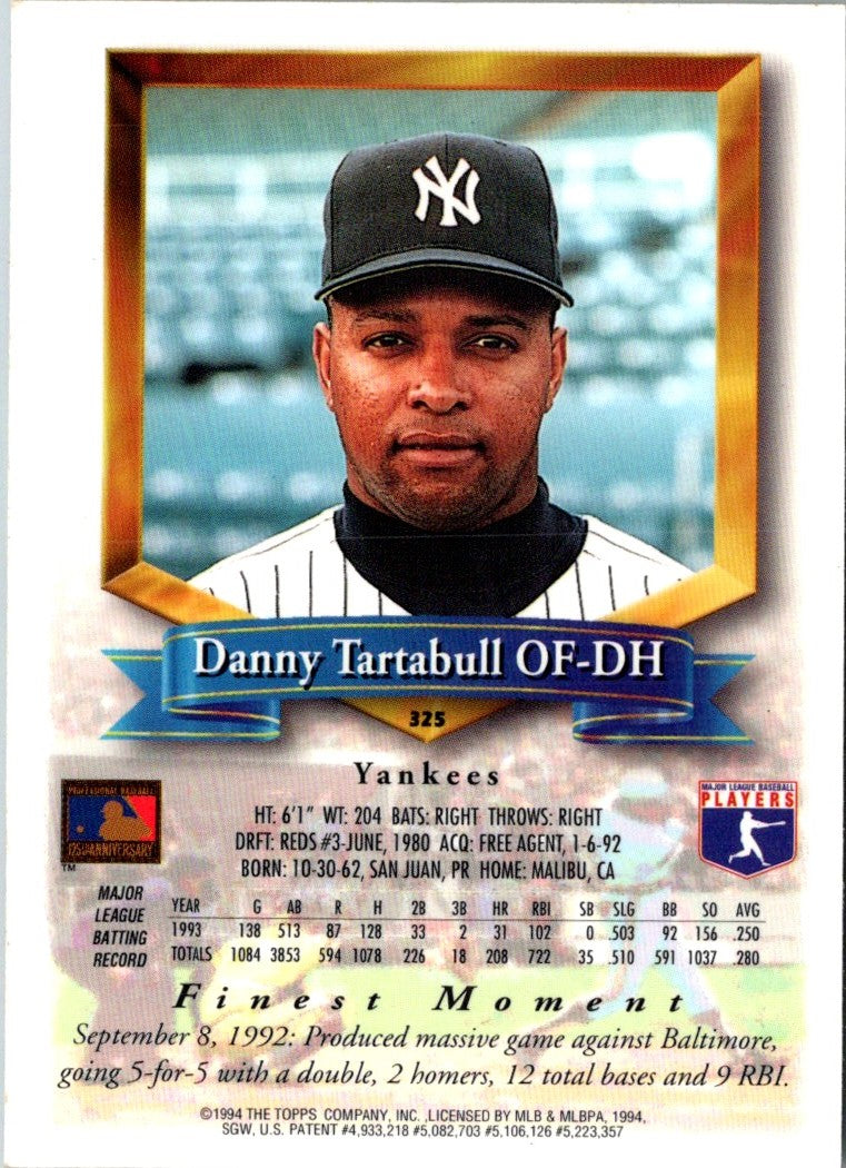 1994 Finest Danny Tartabull