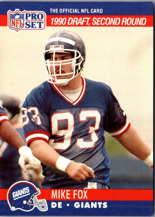 1990 Pro Set Mike Fox #720 Rookie