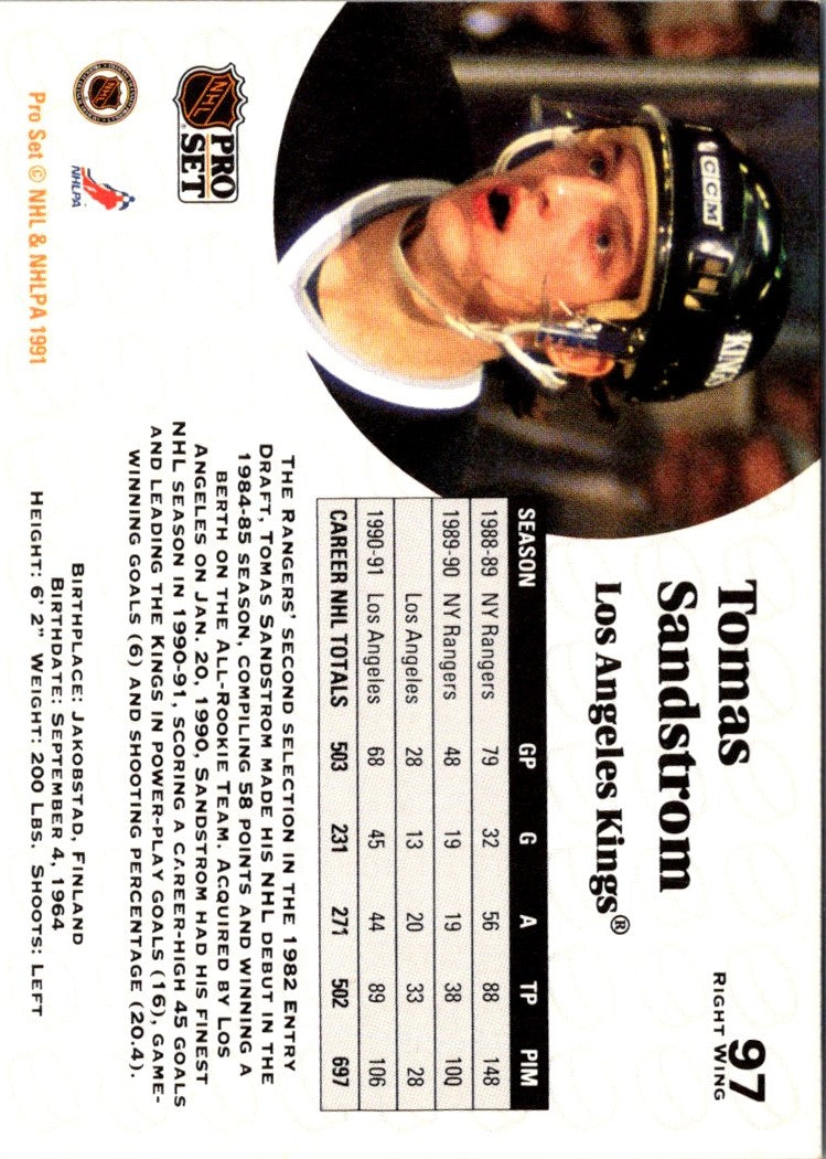 1991 Pro Set French Tomas Sandstrom