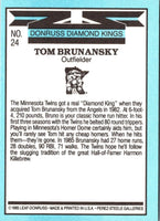 1986 Diamond Kings Tom Brunansky #24