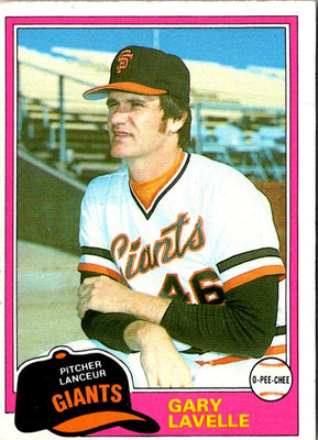 1981 O-Pee-Chee Gary Lavelle #62