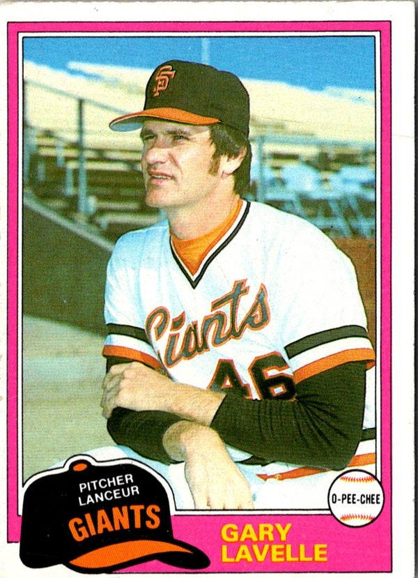 1981 O-Pee-Chee Gary Lavelle #62