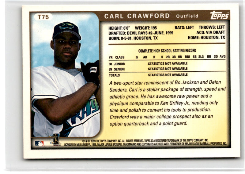 1999 Topps Traded Rookies Carl Crawford