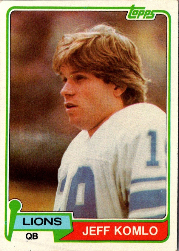1981 Topps Jeff Komlo #511