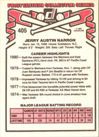 1981 Donruss Jerry Narron #405
