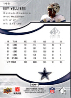 2009 SP Signature Roy Williams #195